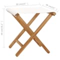 Miniatyrbilde 7 av 7: vidaXL Klappstoler 2 stk heltre teak og stoff kremhvit