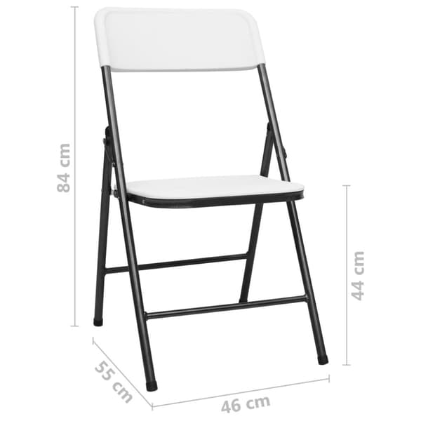 vidaXL Sammenleggbare hagestoler 4 stk HDPE hvit