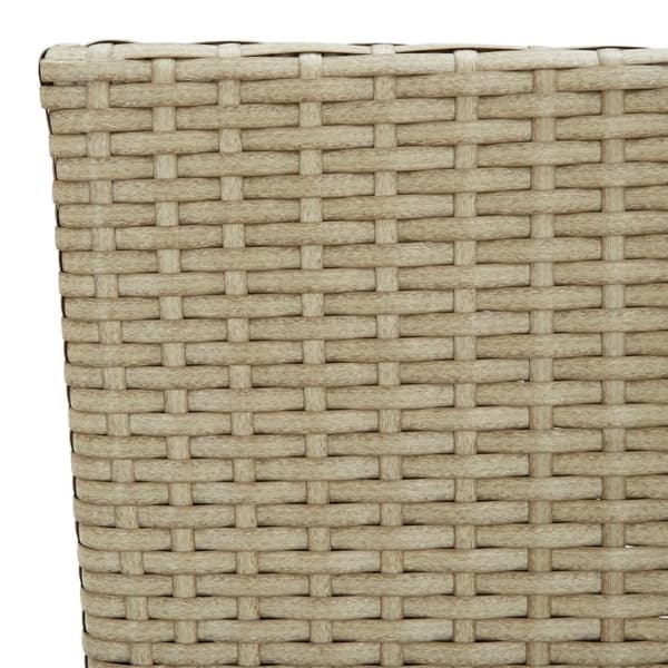 vidaXL Utendørs spisestoler 2 stk polyrotting beige
