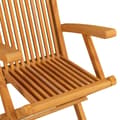 Miniatyrbild 4 av 10: vidaXL Trädgårdsstolar med gräddvita dynor 4 st massiv teak