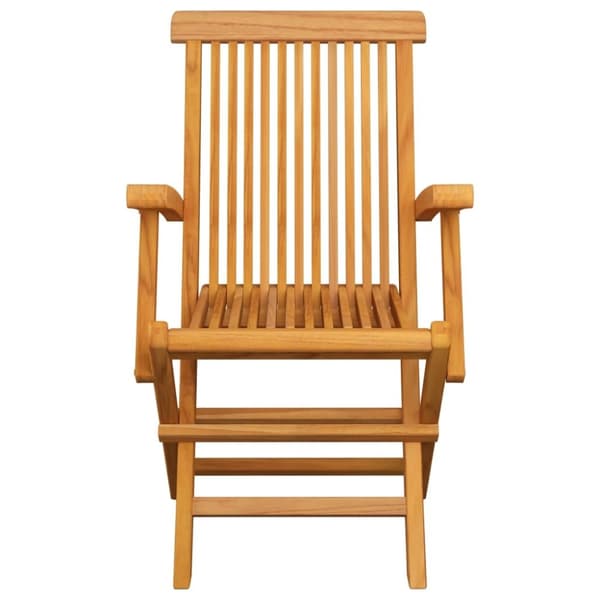 vidaXL Sammenleggbare hagestoler 4 stk heltre teak