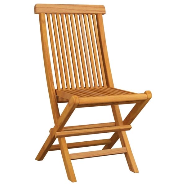 vidaXL Hopfällbara trädgårdsstolar 6 st massiv teak