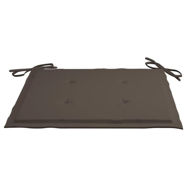 vidaXL Trädgårdsstolar med taupe dynor 4 st massiv teak