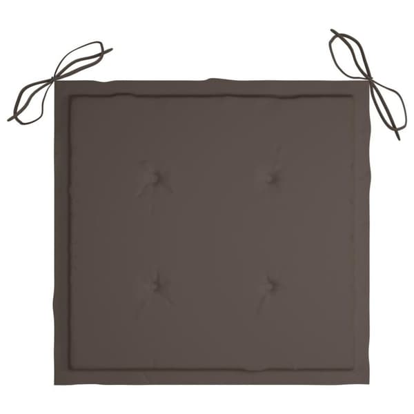 vidaXL Trädgårdsstolar med taupe dynor 4 st massiv teak