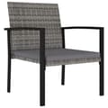 Miniatyrbillede 2 af 5: vidaXL spisebordsstole til haven 2 stk. polyrattan grå