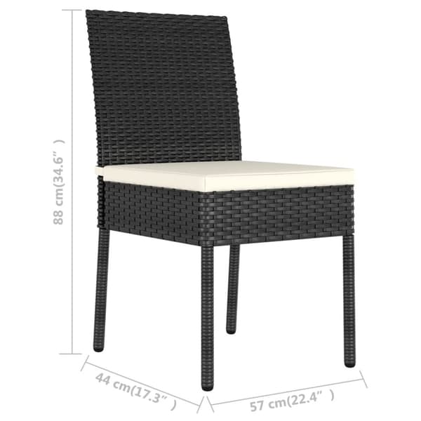 vidaXL havestole 2 stk. polyrattan sort