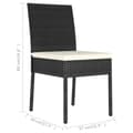 Miniatyrbillede 6 af 6: vidaXL havestole 2 stk. polyrattan sort