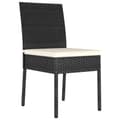 Miniatyrbillede 2 af 6: vidaXL havestole 2 stk. polyrattan sort