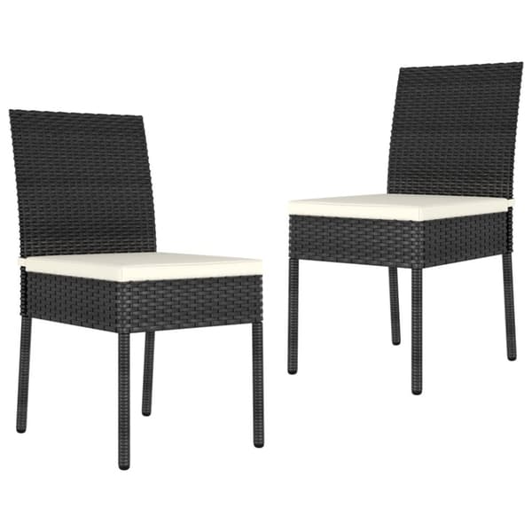 vidaXL havestole 2 stk. polyrattan sort