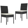 Miniatyrbillede 1 af 6: vidaXL havestole 2 stk. polyrattan sort