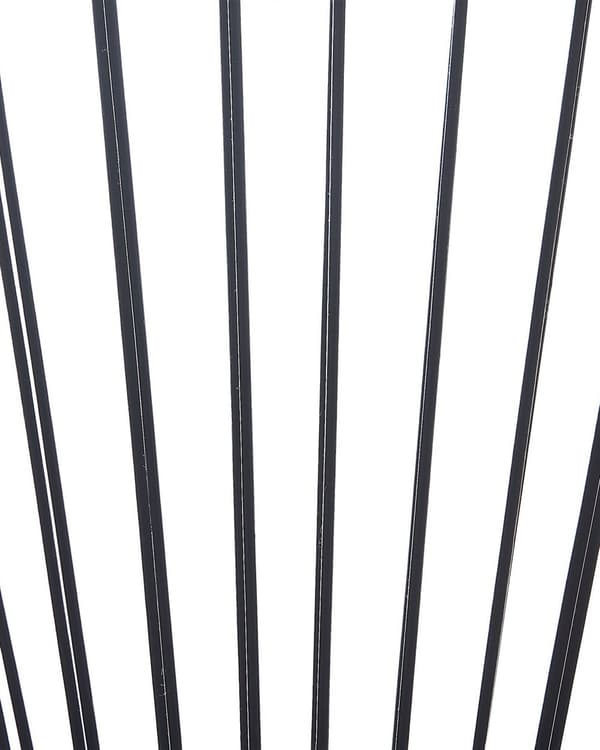 Havestole Sort Rattan med Pulverlakerede Stålben sæt 70 x 90 cm Udendørs Altan Stabelbar Lounge med Dupper Retro Rundt Flet Moderne Design