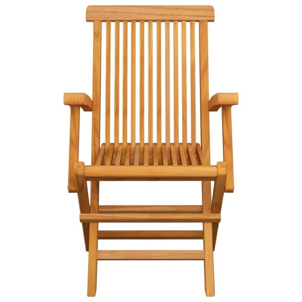 vidaXL Trädgårdsstolar med beige dynor 2 st massivt teakträ