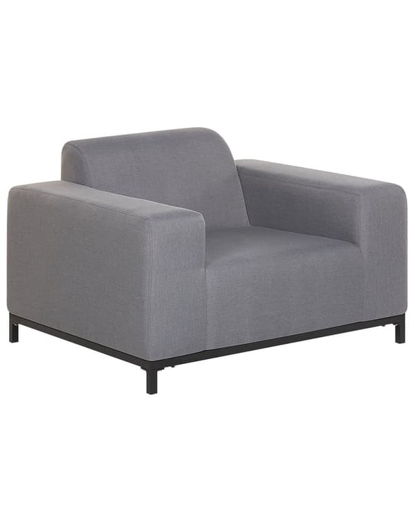 Nojatuolisetti harmaa polyesteriä 105 x 67 x 84 cm metallijalat ulkokäyttöön 2 kpl moderni tyyli