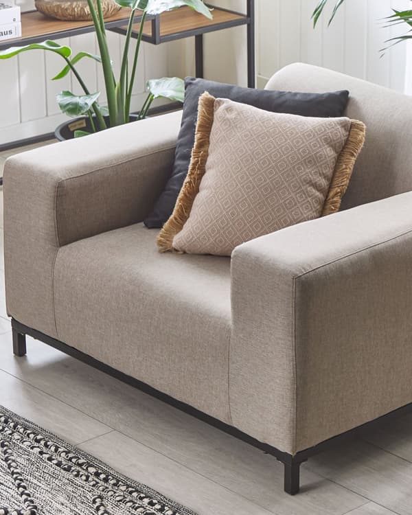 Havestole Beige Sort 2 Personers Moderne Lænestole Udendørs Nonwood Vedligeholdelsesfri Havemøbler Quickdry Skum Vandtætte Hynder til Have