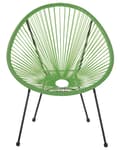 Miniatyrbild 6 av 10: Set av 2 Trädgårdstolar Grön PE Rotting Papasan Modern