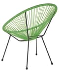 Miniatyrbild 7 av 10: Set av 2 Trädgårdstolar Grön PE Rotting Papasan Modern