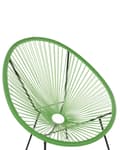Miniatyrbild 8 av 10: Set av 2 Trädgårdstolar Grön PE Rotting Papasan Modern