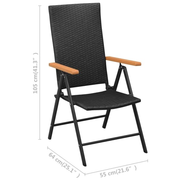 vidaXL havestole 4 stk. polyrattan sort