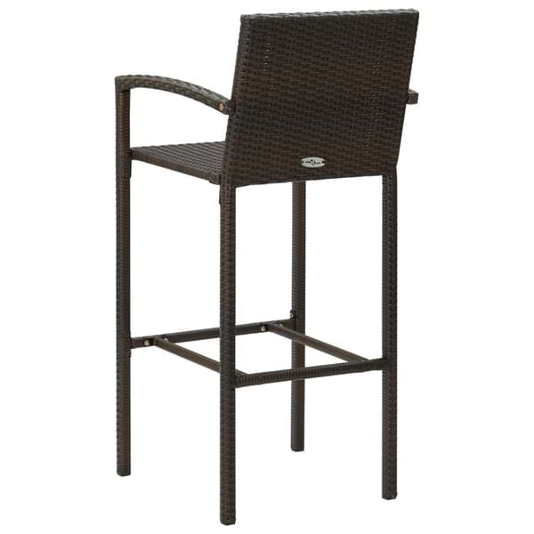 vidaXL Barstolar 2 st brun konstrotting