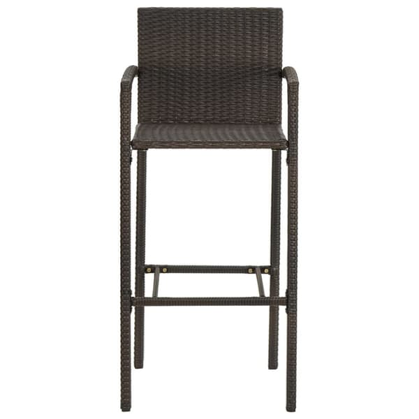 vidaXL Barstolar 2 st brun konstrotting