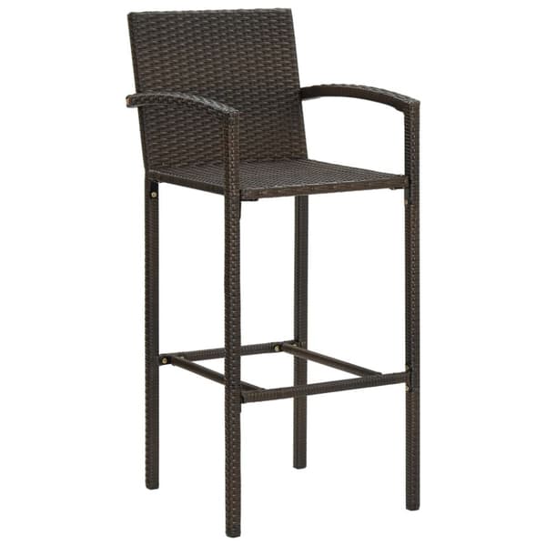 vidaXL Barstolar 2 st brun konstrotting