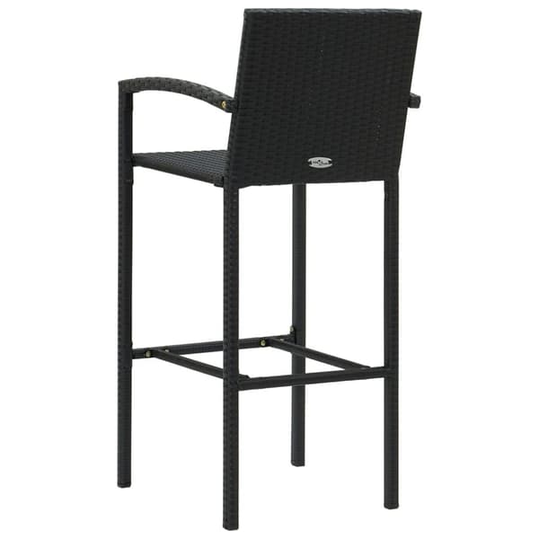 vidaXL Barstolar 2 st svart konstrotting