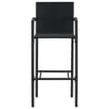Miniatyrbillede 3 af 8: vidaXL barstole 2 stk. polyrattan sort