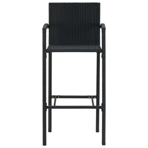 vidaXL barstole 2 stk. polyrattan sort