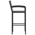 Miniatyrbillede 4 af 8: vidaXL barstole 2 stk. polyrattan sort