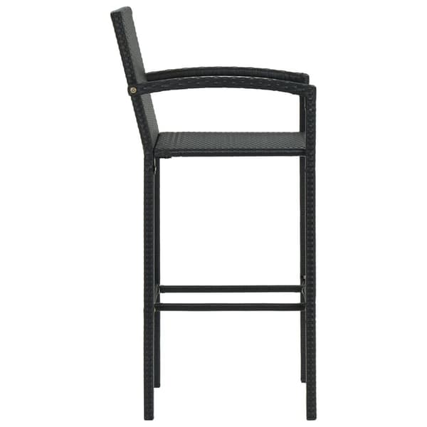 vidaXL barstole 2 stk. polyrattan sort
