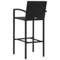 Miniatyrbillede 5 af 8: vidaXL barstole 2 stk. polyrattan sort