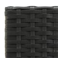 Miniatyrbillede 6 af 8: vidaXL barstole 2 stk. polyrattan sort