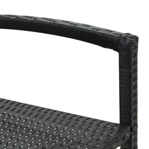 vidaXL barstole 2 stk. polyrattan sort