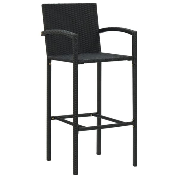 vidaXL barstole 2 stk. polyrattan sort