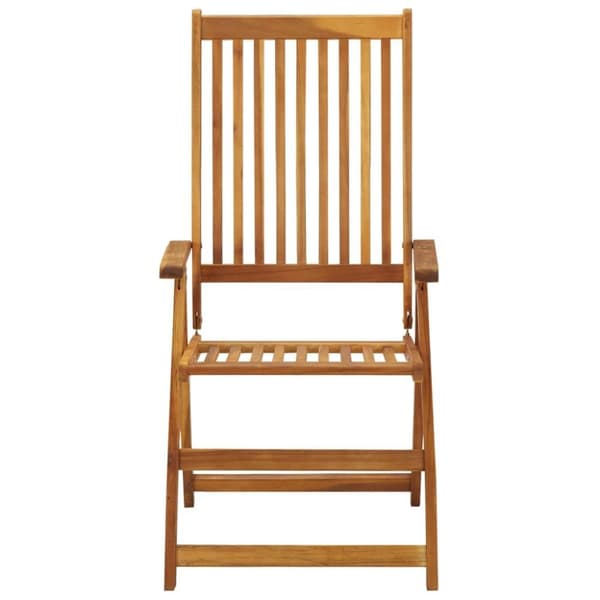 vidaXL Fällbara trädgårdsstolar med dynor 2 st massivt akaciaträ