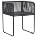 Miniatyrbillede 4 af 6: vidaXL havestole 4 stk. med puder polyrattan sort