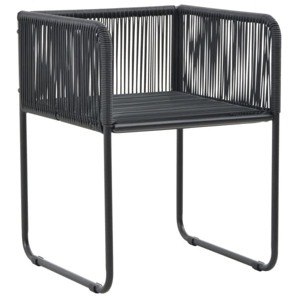 vidaXL havestole 4 stk. med puder polyrattan sort