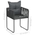 Miniatyrbillede 6 af 6: vidaXL havestole 4 stk. med puder polyrattan sort