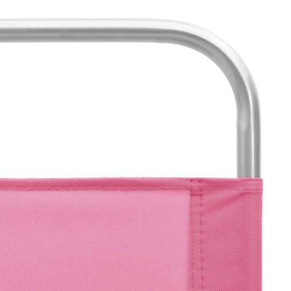vidaXL Sammenleggbare strandstoler 2 stk rosa stoff