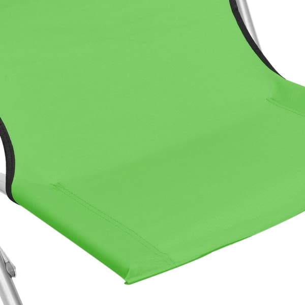 vidaXL Hopfällbara strandstolar 2 st grön tyg