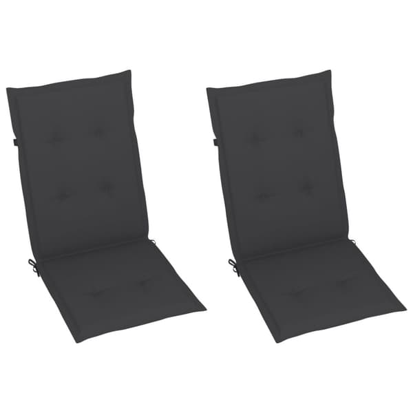 vidaXL Hagestoler 2 stk med puter heltre akasie