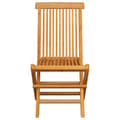 Miniatyrbild 5 av 10: vidaXL Trädgårdsstolar med gräddvita dynor 4 st massiv teak