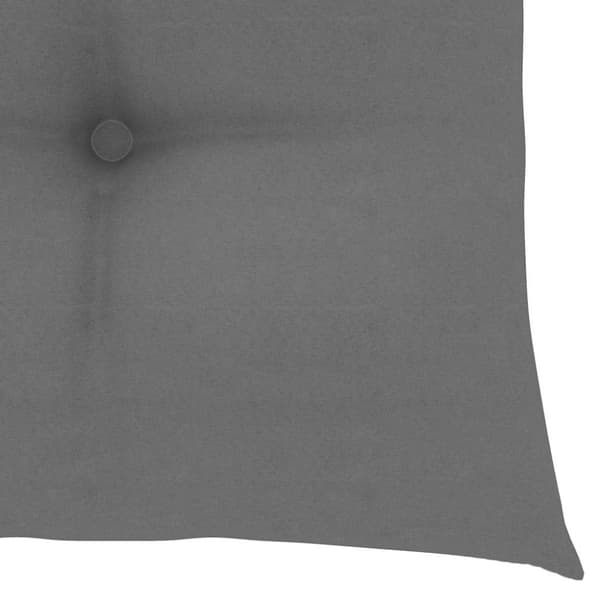 vidaXL Trädgårdsstolar 2 st med gråa dynor massiv teak