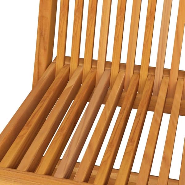 vidaXL havestole med beige hynder 4 stk. massivt teaktræ