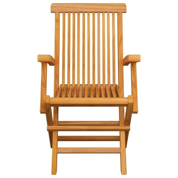 vidaXL Trädgårdsstolar med ljusgröna dynor 3 st massiv teak