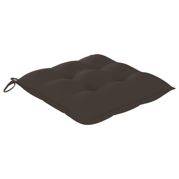 vidaXL Trädgårdsstolar med dynor taupe 3 st massiv teak