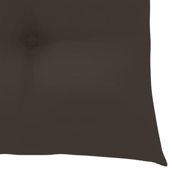 vidaXL Trädgårdsstolar med dynor taupe 3 st massiv teak