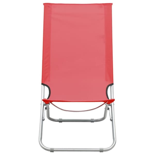 vidaXL foldbare strandstole 2 stk. stof rød