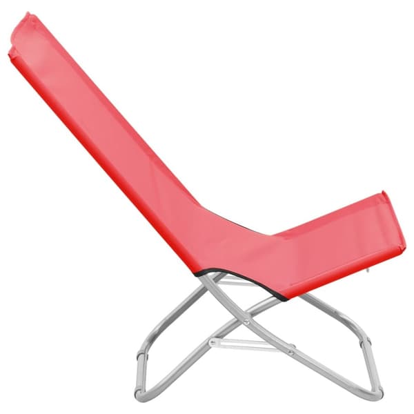vidaXL foldbare strandstole 2 stk. stof rød