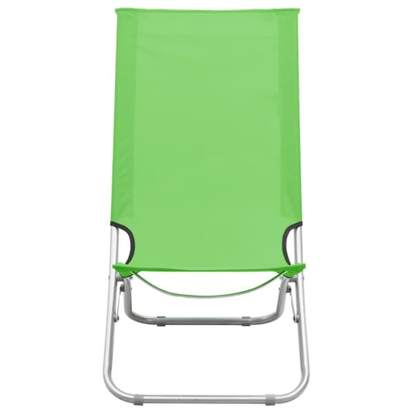 vidaXL foldbare strandstole 2 stk. stof grøn